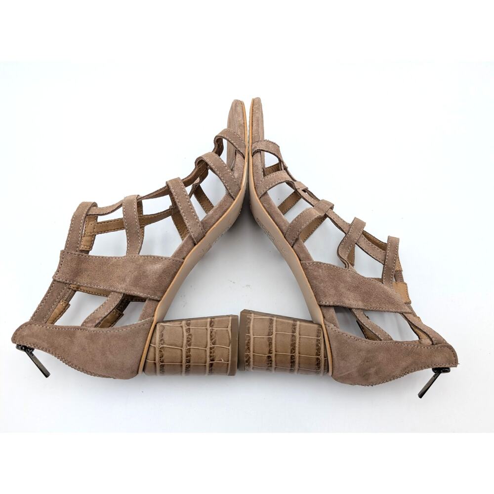 Donald Pliner Poeme Block Heel Sandal Women's Tobacco Brown Size US9.5M EU40 - Picture 6 of 10